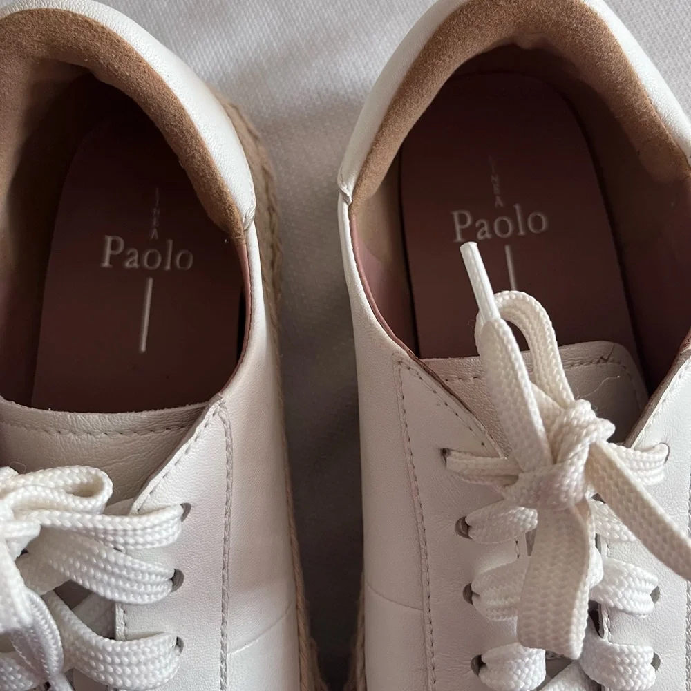 Linea Paolo Women's Selma White Platform Sneakers Size 10